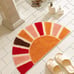 Bathroom Rugs Half Circle Bath Mat Cute Bohemian Bath Rug, 16x30inch