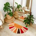 Bathroom Rugs Half Circle Bath Mat Cute Bohemian Bath Rug, 16x30inch