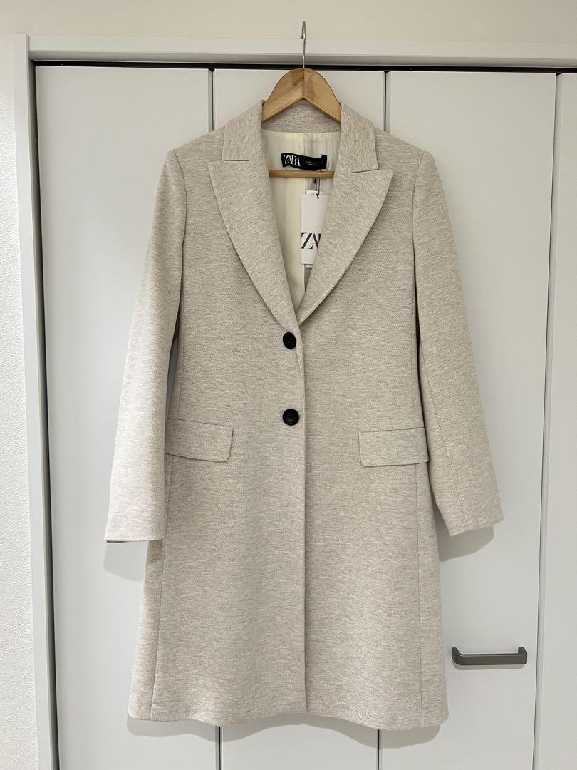 ZARA Coat Flap Pocket Blush Coat