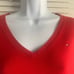 Tommy Hilfiger women’s red v-neck sweater size Large
