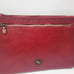 Pratesi Firenze Leather Zip Top Rectangular Slim Clutch in Deep Red