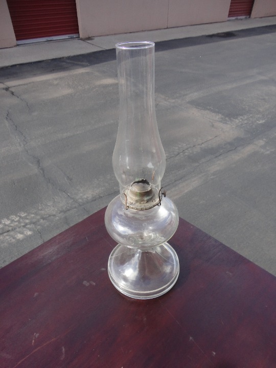 Clear oil lamp/shade