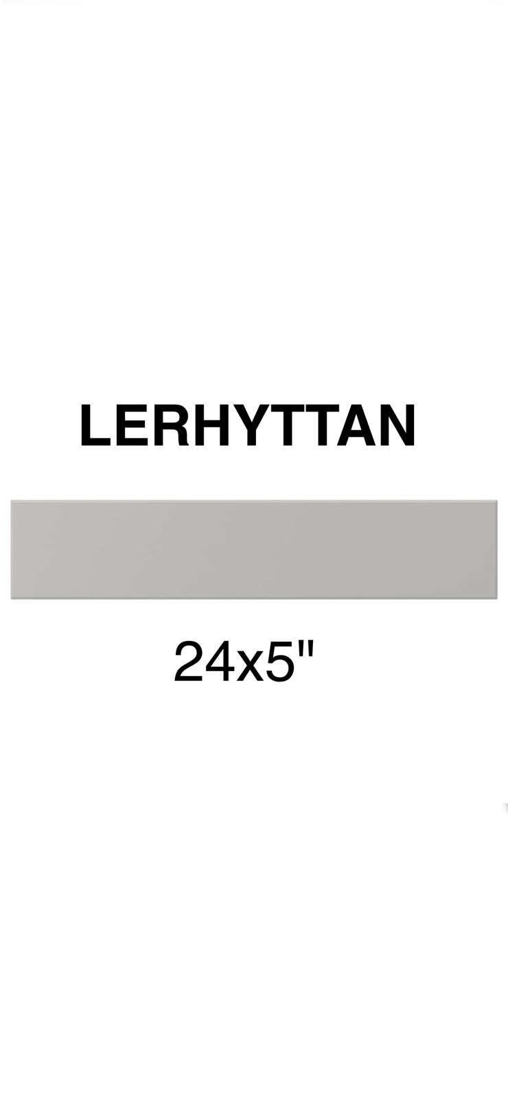 IKEA LERHYTTAN 24x5 Drawer front light gray 704.616.15