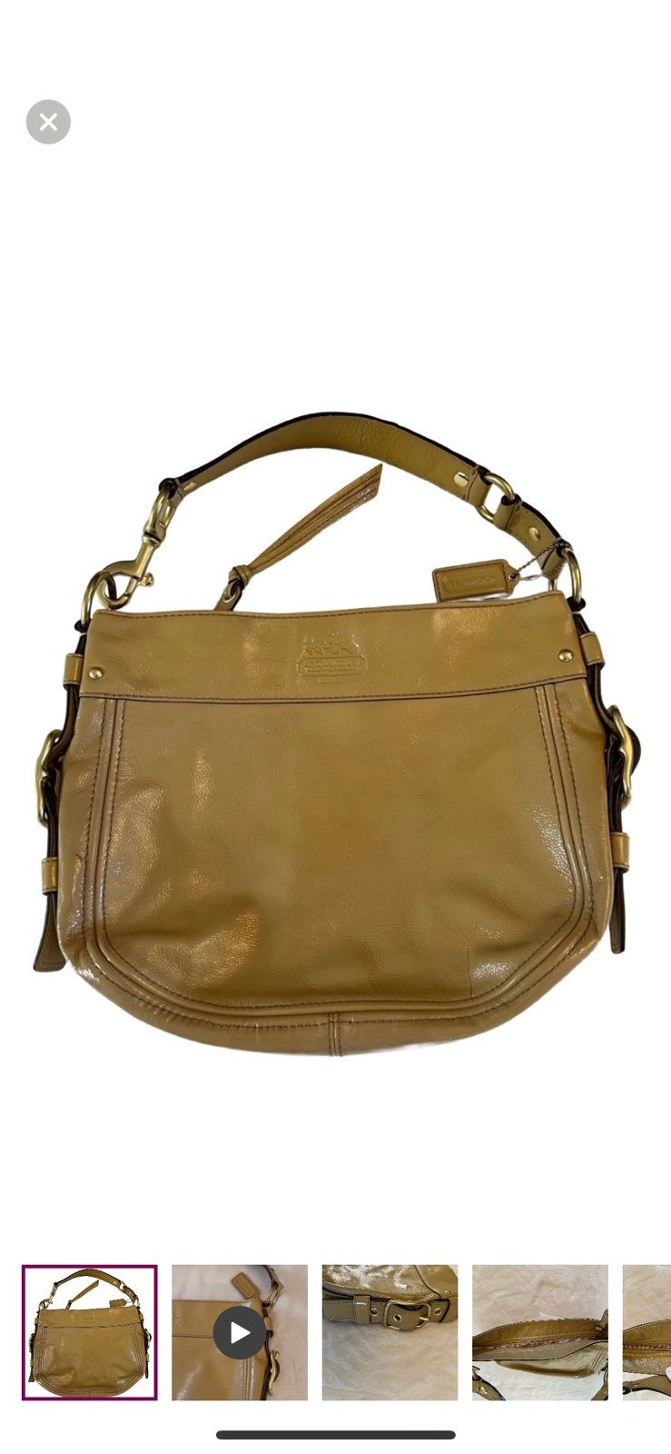Coach shoulder bag Large Zoe Patent Leather