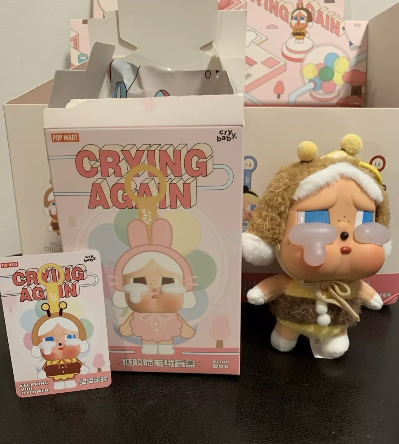 Authentic Pop Mart Crybaby Crying Again Series-Vinyl Face Plush I’ll Bring You F