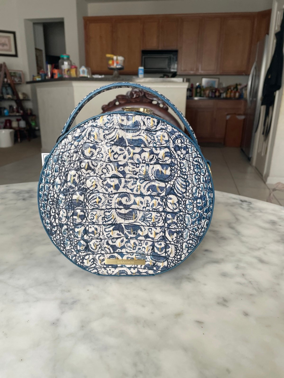 Brahmin blue filigree Melbourne purse