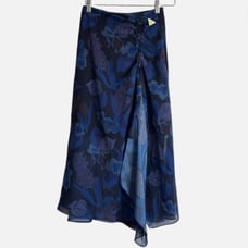 Ted Baker London Ruffles Side Zip Midi Skirt Size: 0