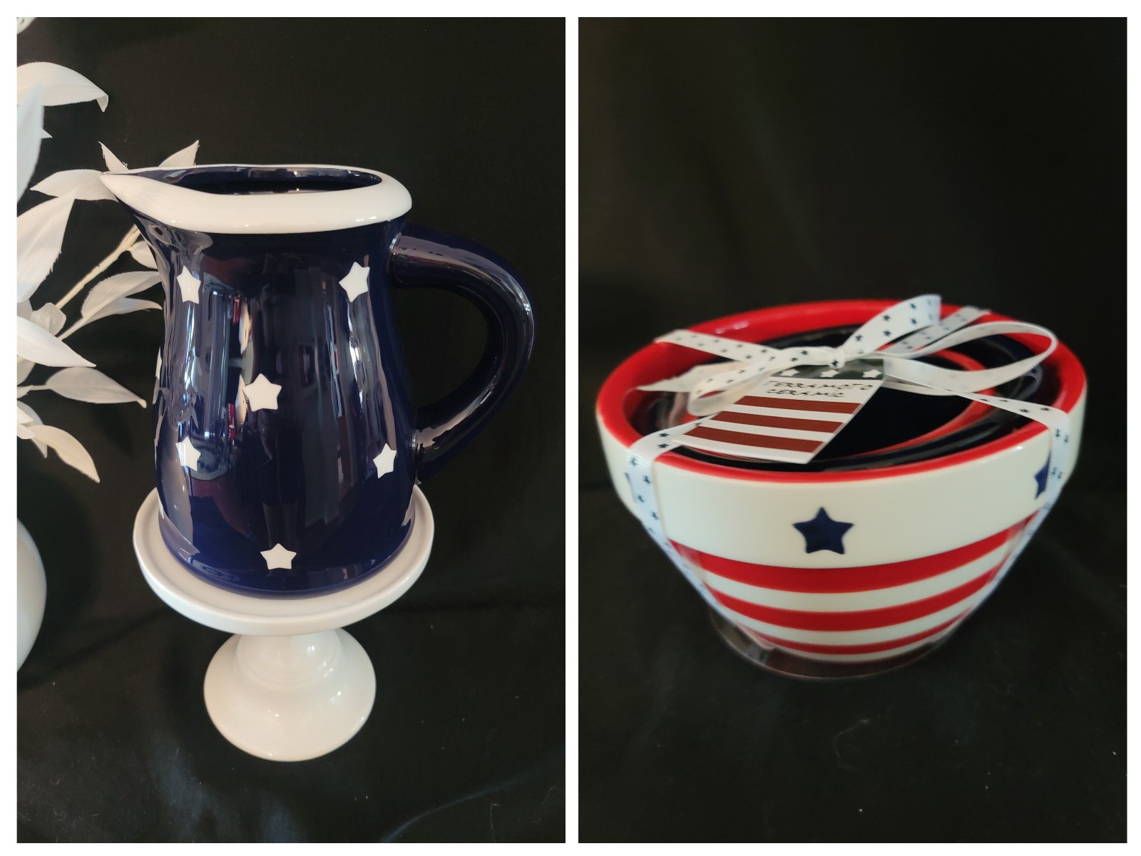 Terramoto Ceramics Patriotic 4th of July bundle