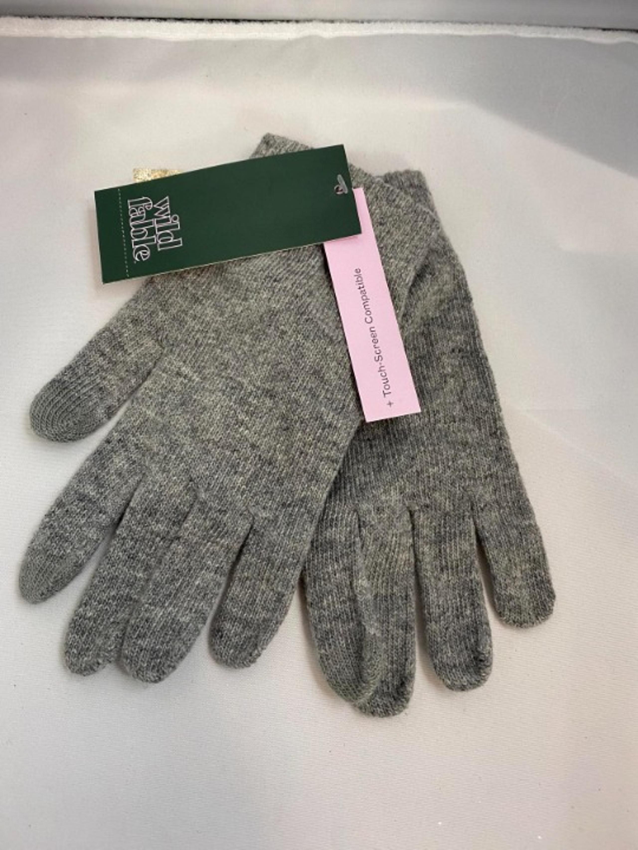 Wild Fable touch screen compatible tech gloves gray silver