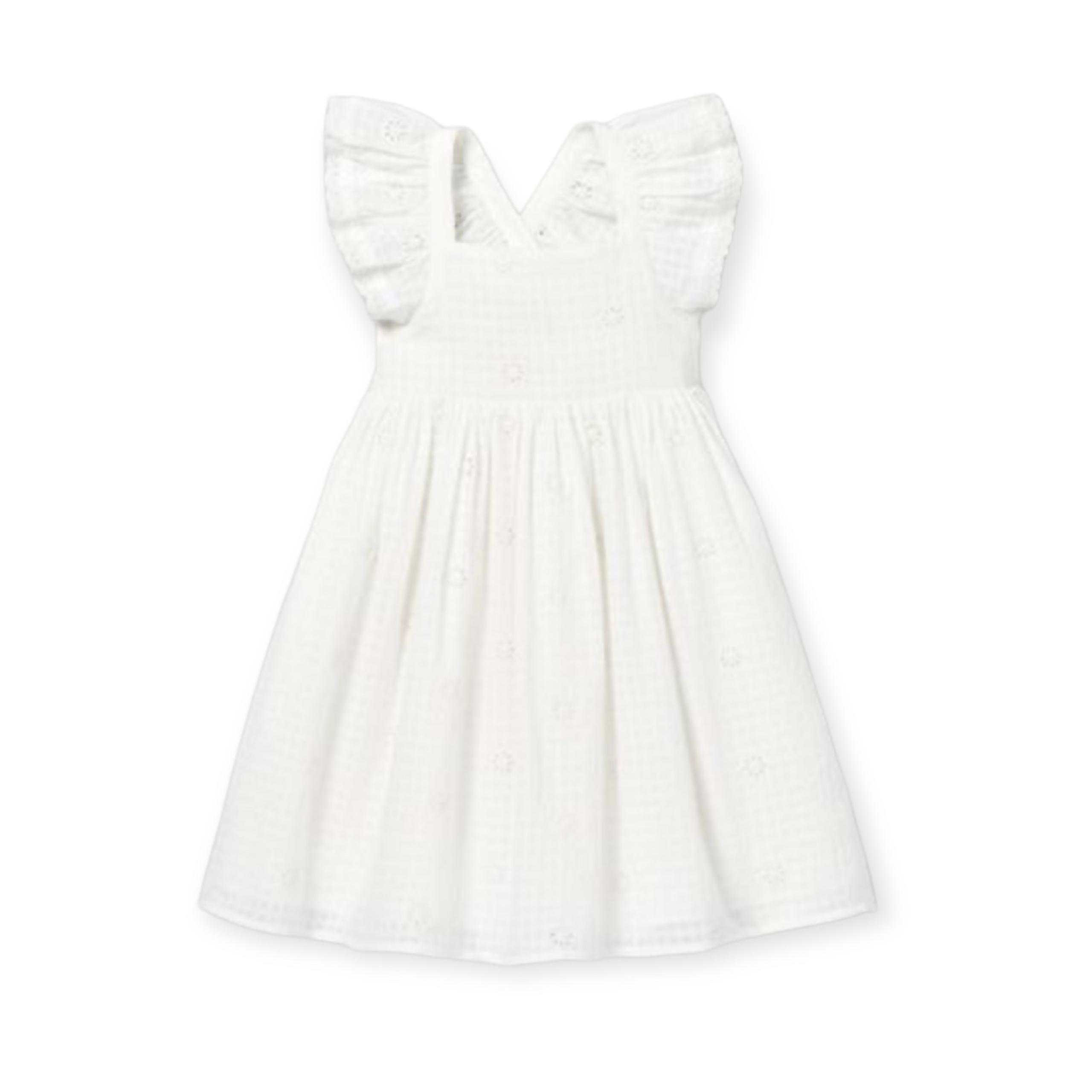 2T Cat & Jack Eyelet Ruffle Dress