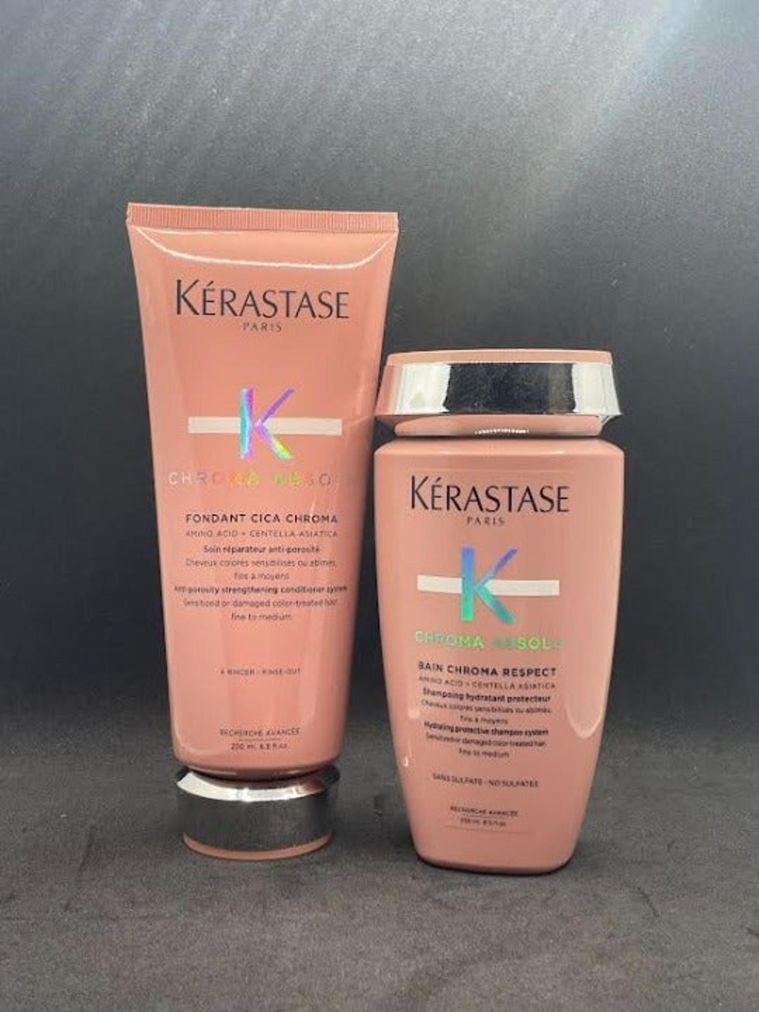 Kerastase Bain Chroma Respect Shampoo 8.5oz & Fondant Chroma Conditioner 6.8oz