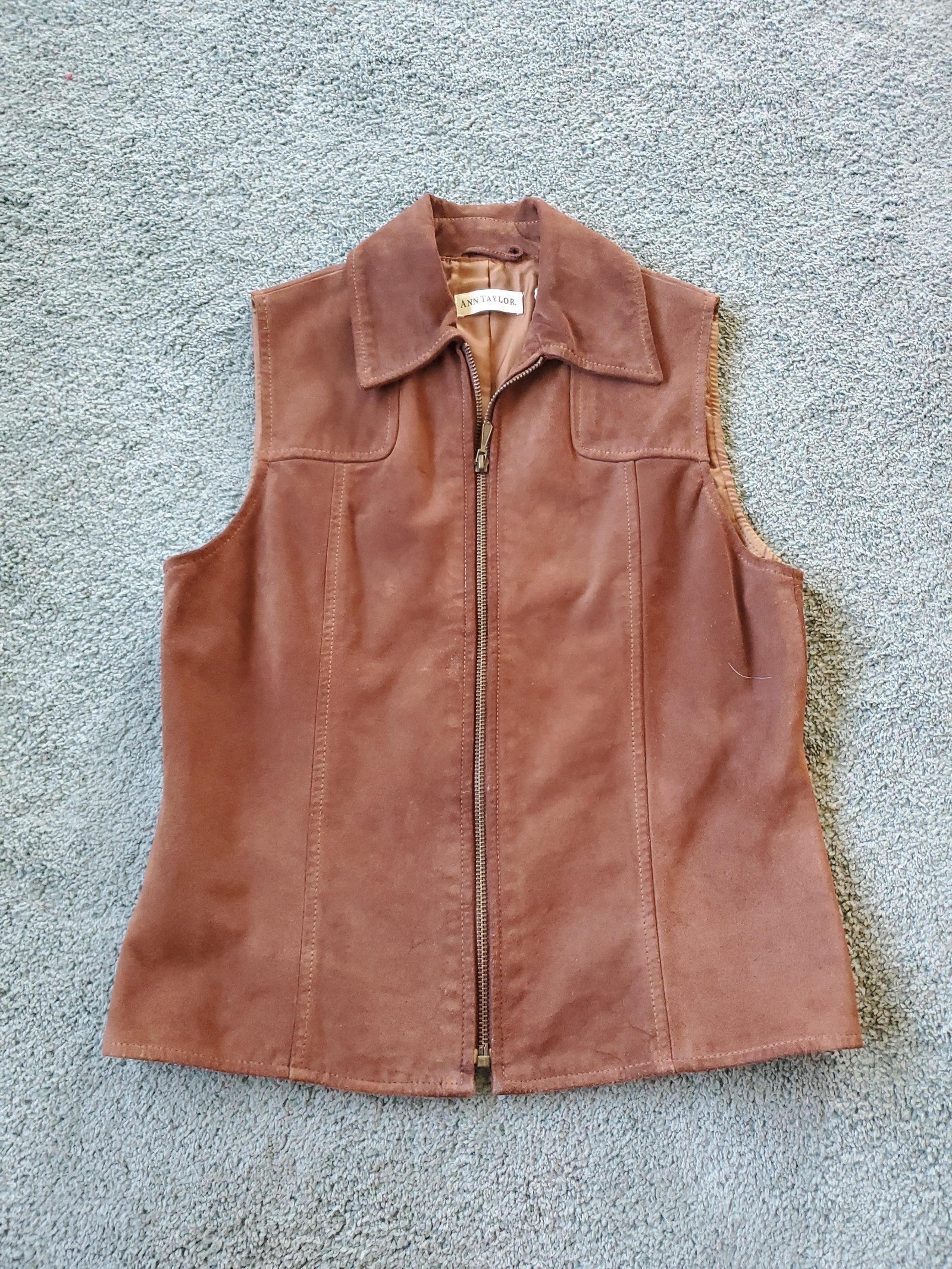 Ann Taylor leather Vest