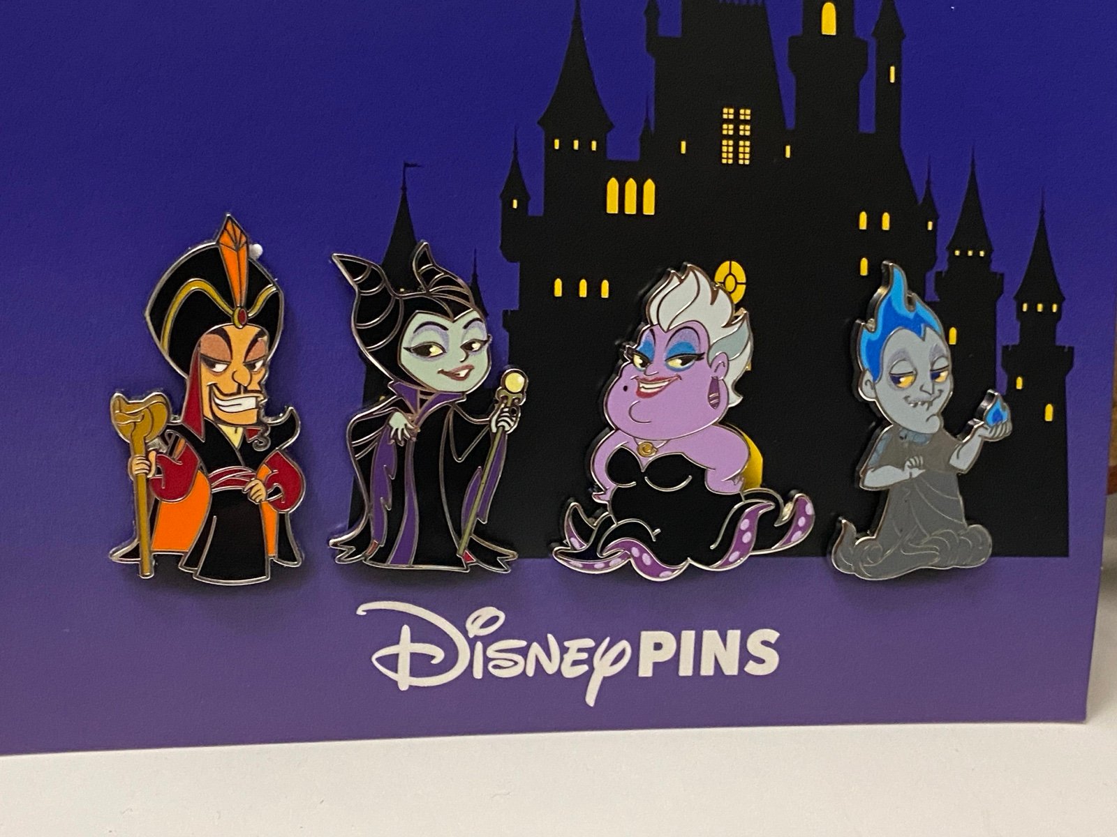Disney Villains Four Pin Set - Ursula, Hades, Maleficent, Jafar - Disney Parks
