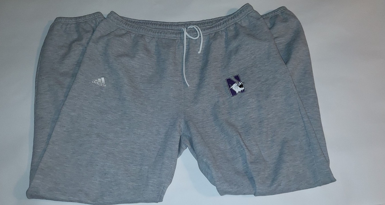 Vintage 2002 Adidas Northwestern Wildcats Sweatpants Mens 2XL Gray