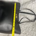 Michael Kors Jet Set Leather Black textured Travel tote bag gold tone Hardwares