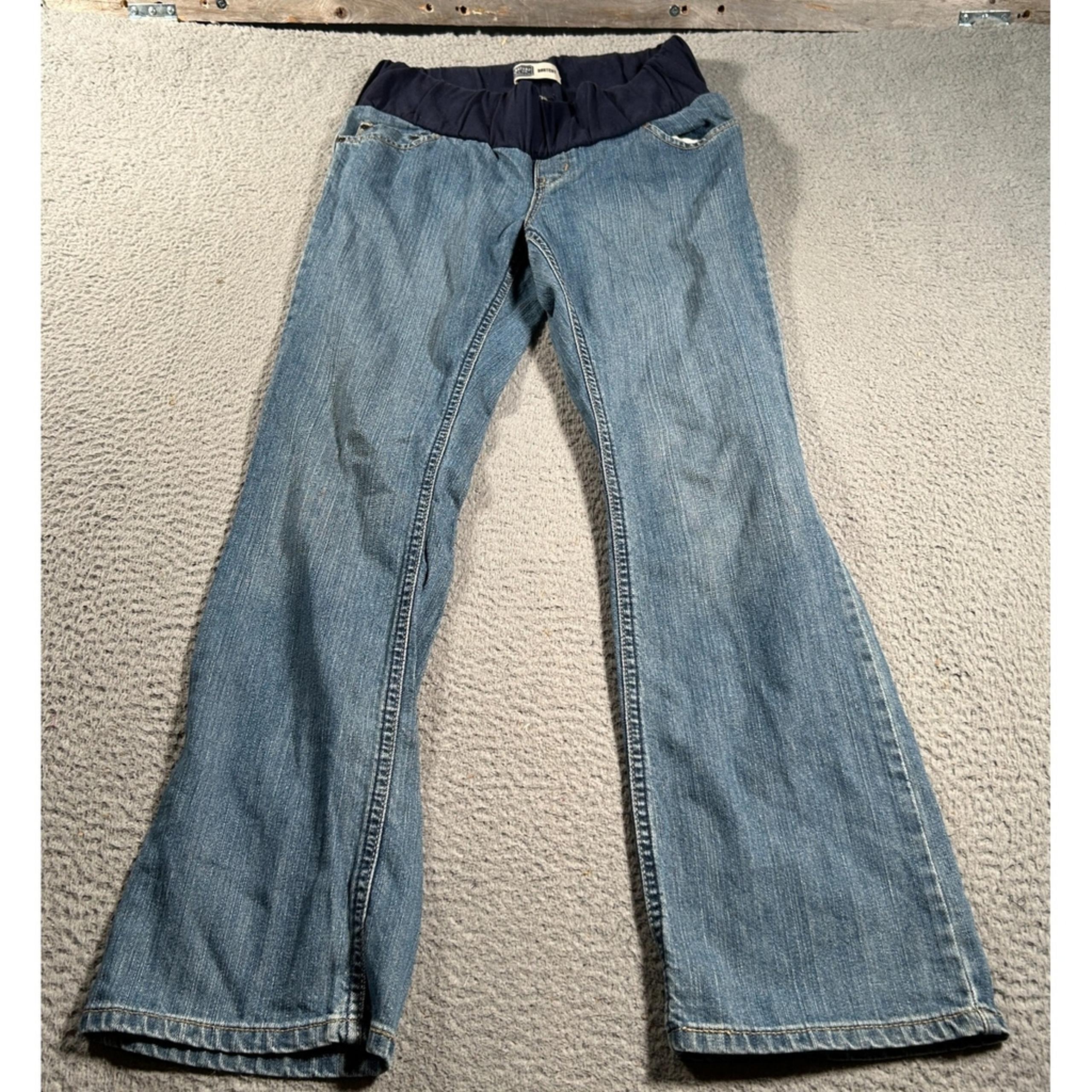 Signature Levi's Maternity Jeans Women 32x30 Blue Denim Bootcut Leg Belly Band