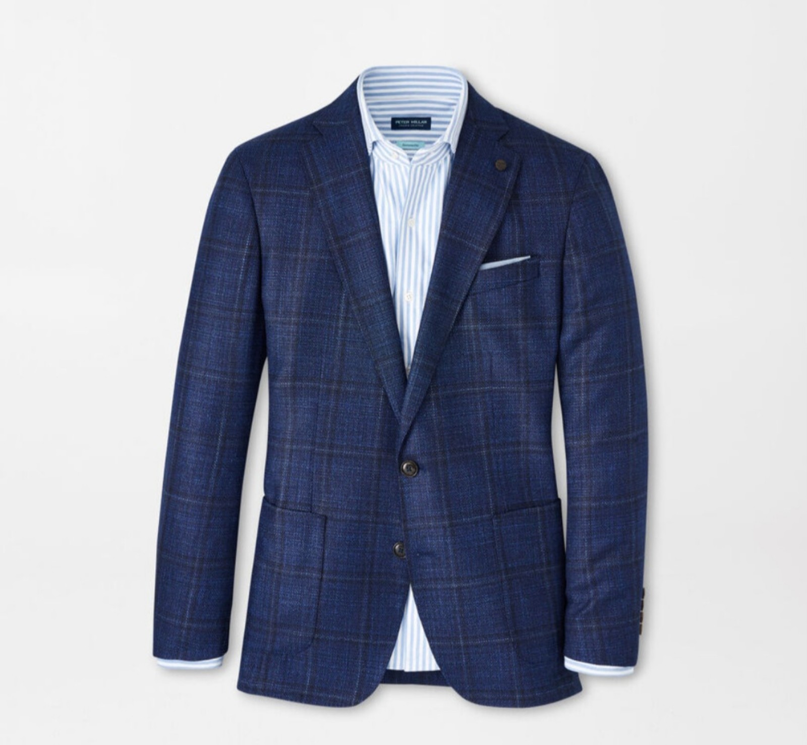 Peter Millar sport jacket. Half lined. Wool silk linen blend. Retail price1206
