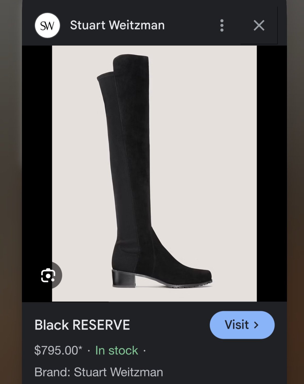 NEW Black Stuart Weitzman reserve boots 7