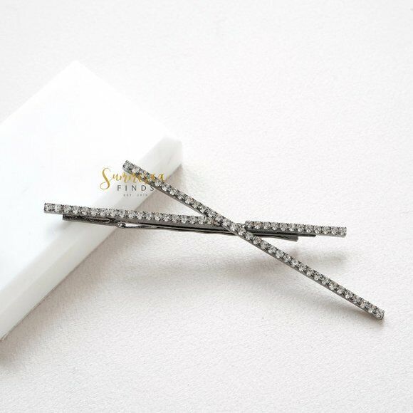 LELET NY X Crystal Bobbi Gunmetal NWOT 78