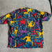 VTG Big Hed Let The Good Times Roll Hawaiian Shirt Sz L Made USA 90s Abstract