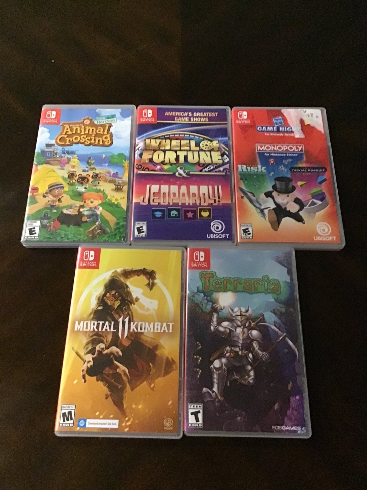 Switch game lot animal crossing mortal game night