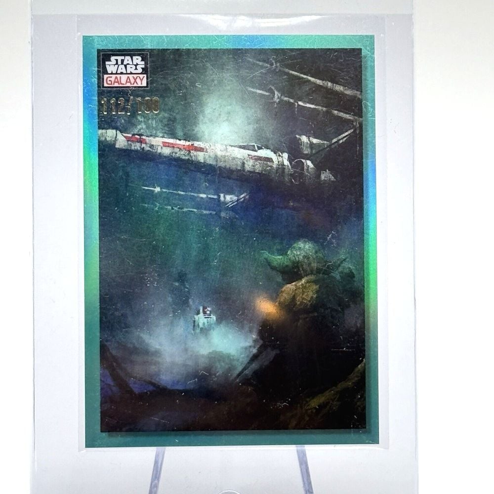 2023 Topps Star Wars Chrome Galaxy Do Or Do Not Yoda Aqua Teal Refractor /199