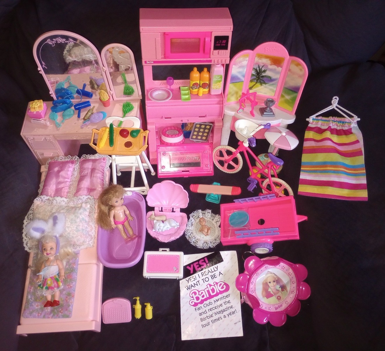 Vintage 80's - 90's Mattel Barbie Accessories and Furniture Lot