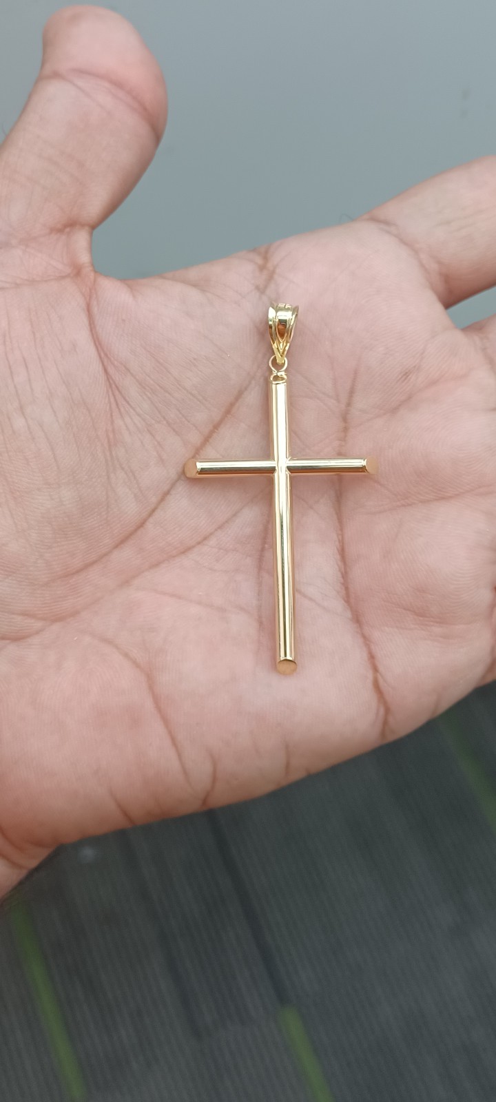 14kt real gold cross pendant