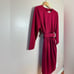 Cranberry Vintage L/S Belted Faux Wrap Dress NWT