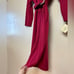 Cranberry Vintage L/S Belted Faux Wrap Dress NWT