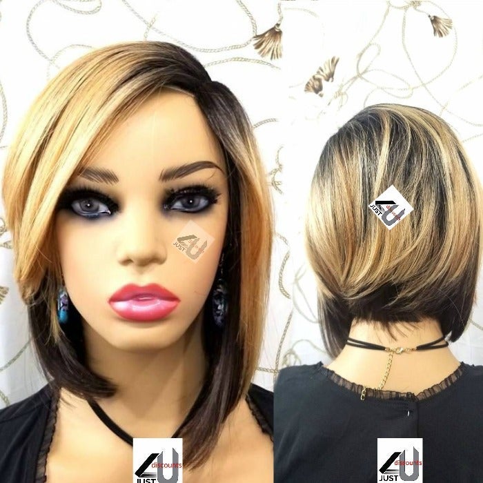 baylage 3color blonde brown bob wig