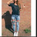 One Teaspoon Trashed Free Birds Extreme Distressed Skinny Jeans with Ankle Zips