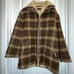Vintage 60s Pendleton Shadow Plaid Wool Shearling Lined Coat