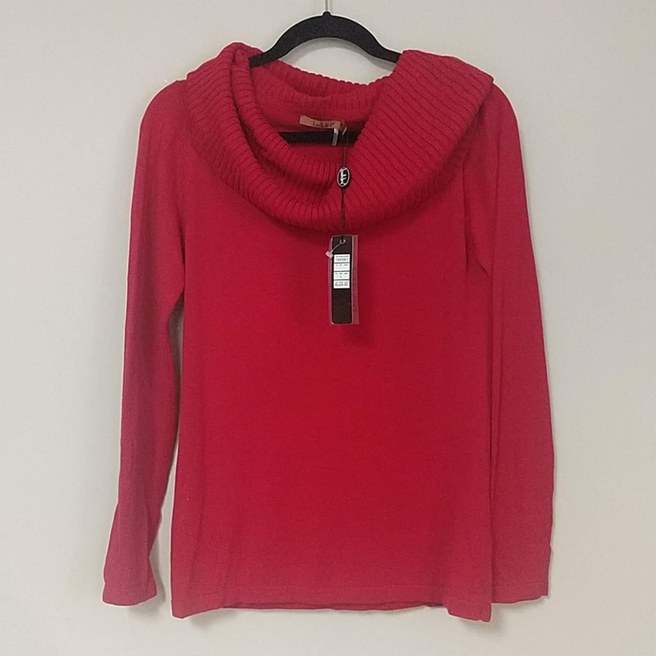 Belldini Cowl Neck Sweater Red Large