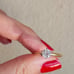 14K yellow gold solatire diamond ring