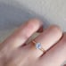 14K yellow gold solatire diamond ring