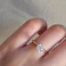 14K yellow gold solatire diamond ring
