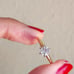 14K yellow gold solatire diamond ring
