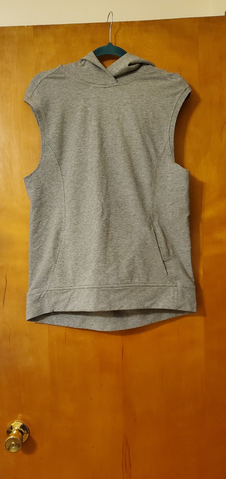 Lululemon Blissed Out Sleeveless Hoodie Sweatshirt Heathered Gray 8