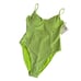 Good American Womens Sparkle Show Off Electric Lime Underwire One-Piece Swimsuit