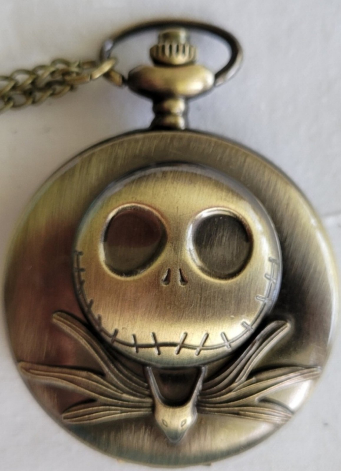 Nightmare Before Christmas Jack Skellington Sally quartz Pocket Watch