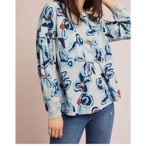 Anthropologie Stateside Printed Floral Sweatshirt Size Medium Floral