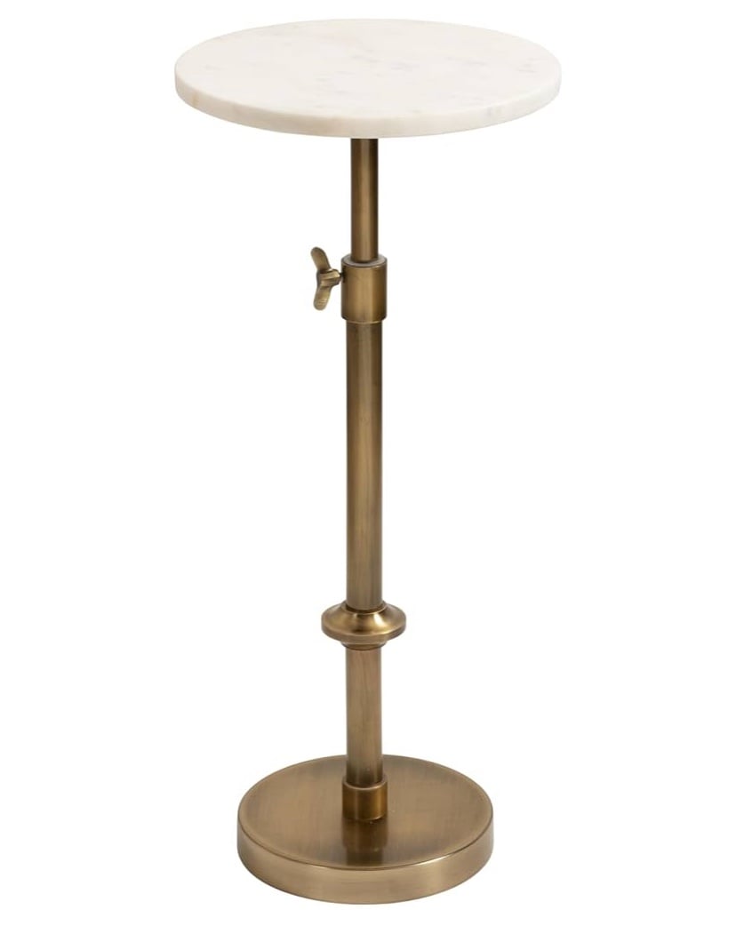 Kate & Laurel Engles Tradional Adjustable Pesestal Drink Table (10x10x30)