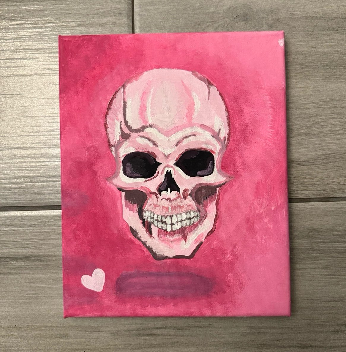 Pink Skull Painting