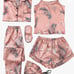 7 pieces silk pajama set