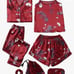 7 pieces silk pajama set