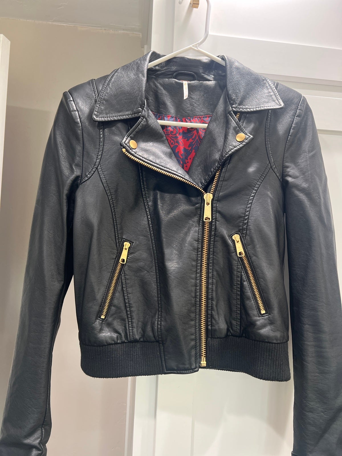 Free People Faux Leather Biker Jacket