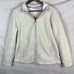 LL Bean Women's Size Large Full Zip Fleece Jacket Gorpcore Sherpa Trim Cream