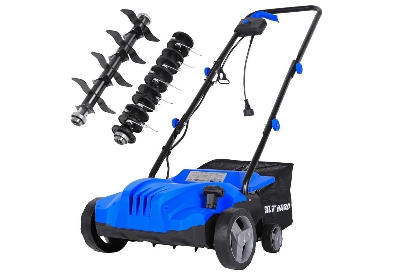 BILT HARD Dethatcher Scarifier Electric Powered, 12 Amp Copper Motor 13 inch