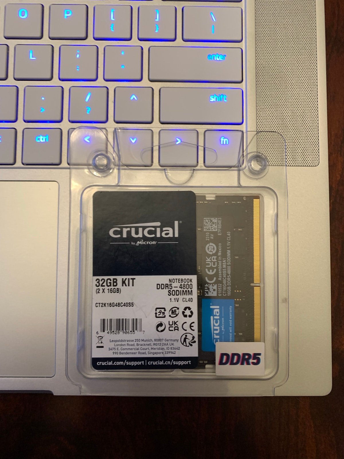 Crucial 32gb ddr5 laptop ram
